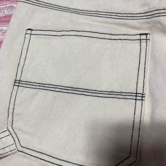 Twik Cream Denim with Black Accent cargo pants-size 27- new- for work or play - Picture 13 of 16